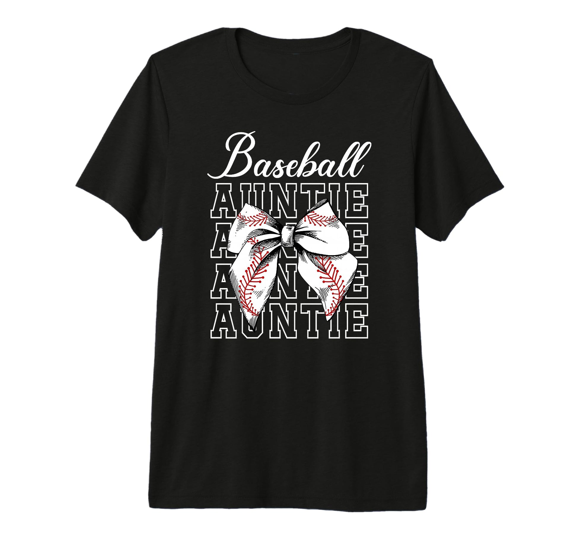 Baseball Auntie Coquette Baseball Aunt T-Shirt - Novelty Apparel Unisex - T-Shirt, Sweatshirt, Hoodie