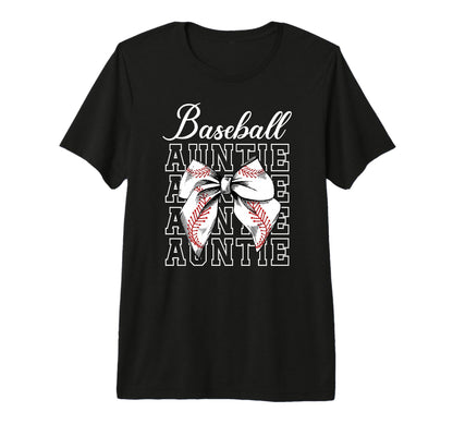Baseball Auntie Coquette Baseball Aunt T-Shirt - Novelty Apparel Unisex - T-Shirt, Sweatshirt, Hoodie