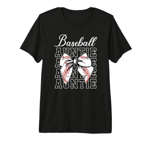 Baseball Auntie Coquette Baseball Aunt T-Shirt - Novelty Apparel Unisex - T-Shirt, Sweatshirt, Hoodie