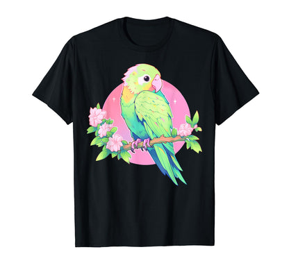 Kawaii Parrot Bird Floral Pastel T-Shirt - Novelty Apparel Men Women - T-Shirt, Sweatshirt, Hoodie