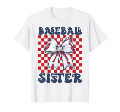 Baseball Sister Coquette Bow Sport T-Shirt - Fun Novelty Design Unisex - T-Shirt, Sweatshirt, Hoodie