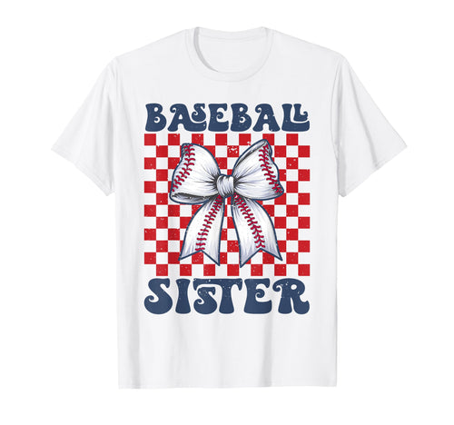 Baseball Sister Coquette Bow Sport T-Shirt - Fun Novelty Design Unisex - T-Shirt, Sweatshirt, Hoodie