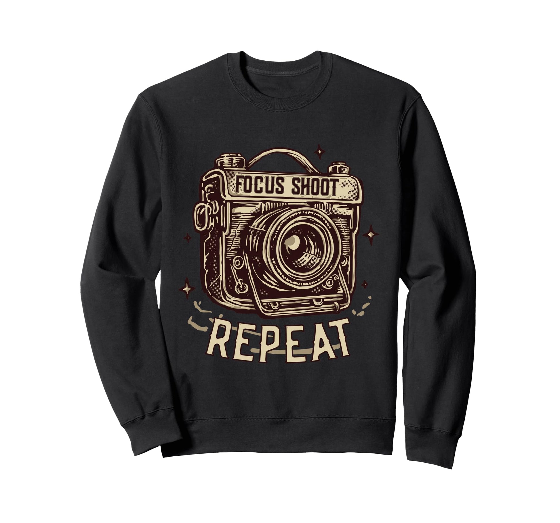 Focus Shoot Repeat Camera Photography Sweatshirt - Unique Graphic Unisex - T-Shirt, Sweatshirt, Hoodie