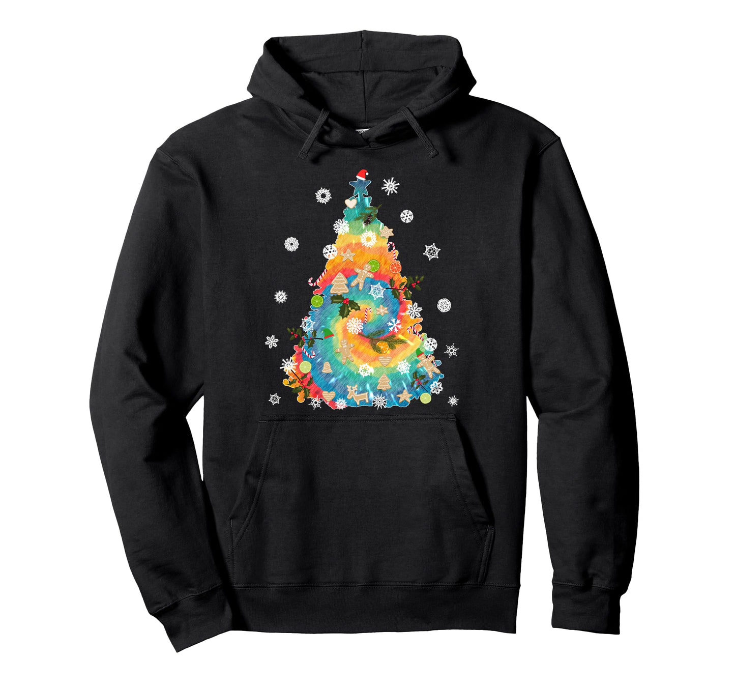 Tie Dye 60S Rainbow Tree Hoodie - Unique Graphic for Adults - T-Shirt, Sweatshirt, Hoodie
