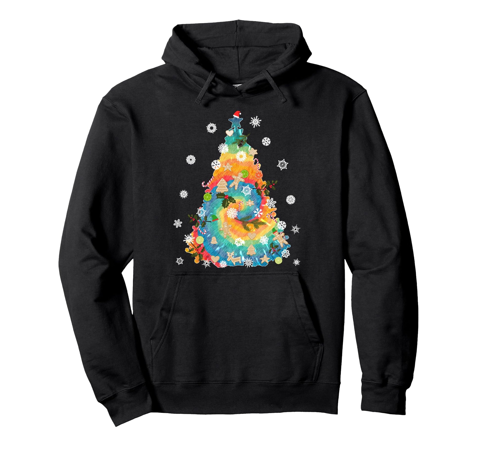 Tie Dye 60S Rainbow Tree Hoodie - Unique Graphic for Adults - T-Shirt, Sweatshirt, Hoodie
