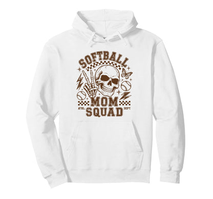 Softball Mom Squad Softball Season Game Hoodie - Unique Graphic for Adults - T-Shirt, Sweatshirt, Hoodie