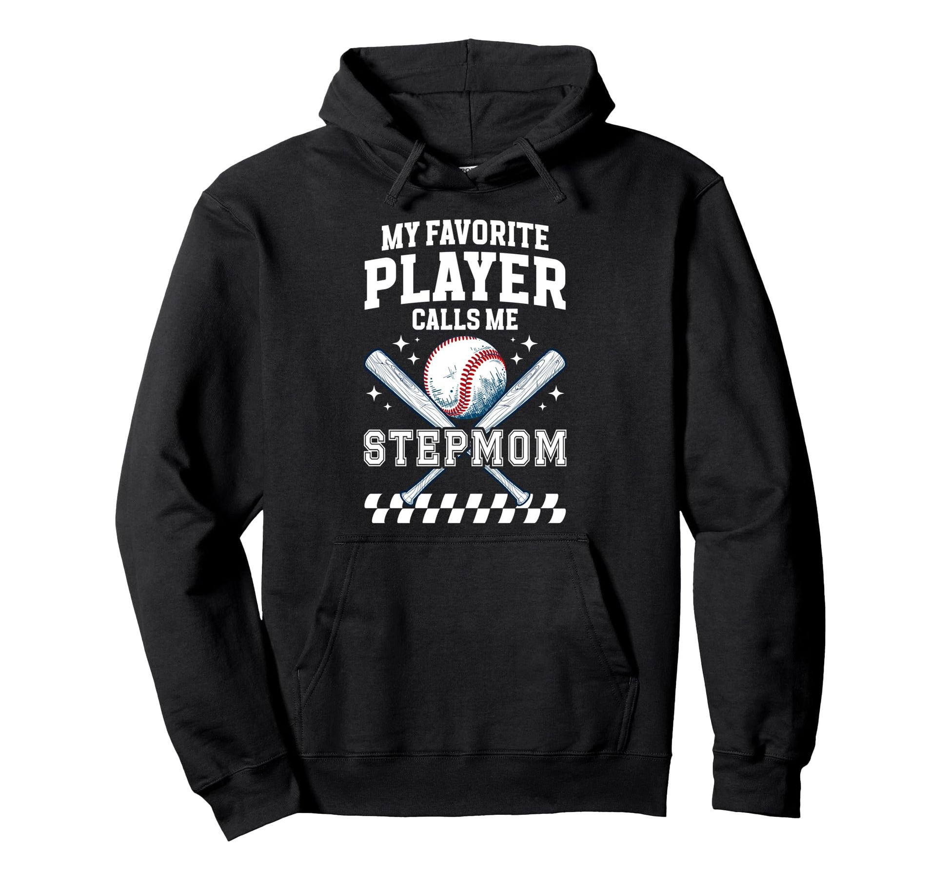 Proud Baseball Stepmom Baseball Player Hoodie - Novelty Apparel Men Women - T-Shirt, Sweatshirt, Hoodie