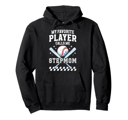 Proud Baseball Stepmom Baseball Player Hoodie - Novelty Apparel Men Women - T-Shirt, Sweatshirt, Hoodie