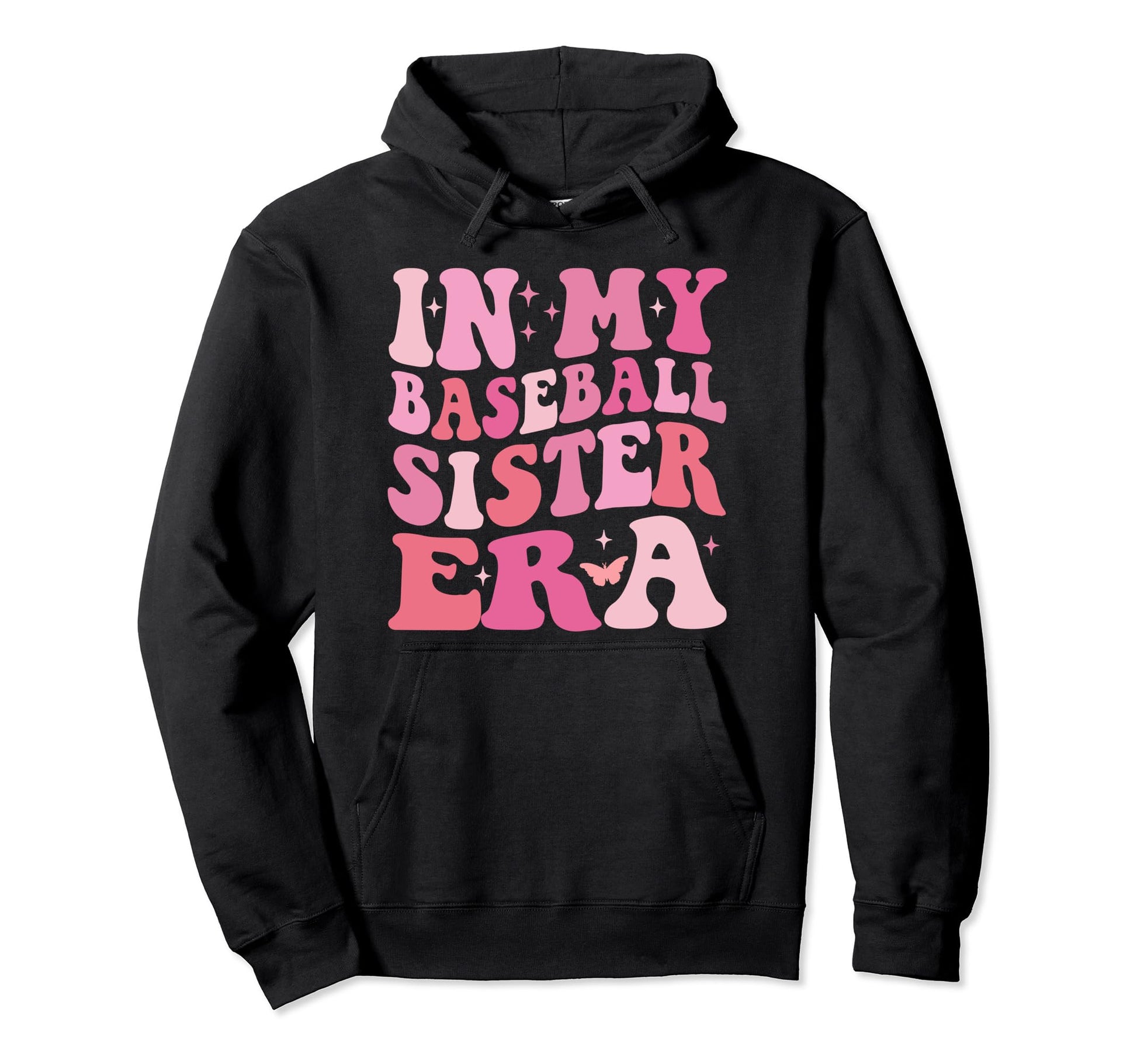 Groovy My Baseball Sister Era Baseball Hoodie - Unique Graphic Men Women - T-Shirt, Sweatshirt, Hoodie