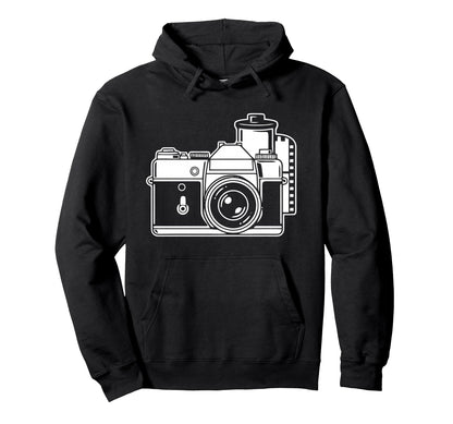 Camera Photographer Art Hoodie - Minimalist Print Men Women - T-Shirt, Sweatshirt, Hoodie