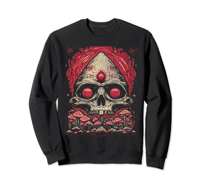Grunge Mushroom Goth Sweatshirt - Streetwear Style for Adults - T-Shirt, Sweatshirt, Hoodie