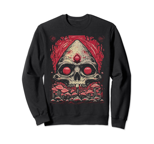 Grunge Mushroom Goth Sweatshirt - Streetwear Style for Adults - T-Shirt, Sweatshirt, Hoodie