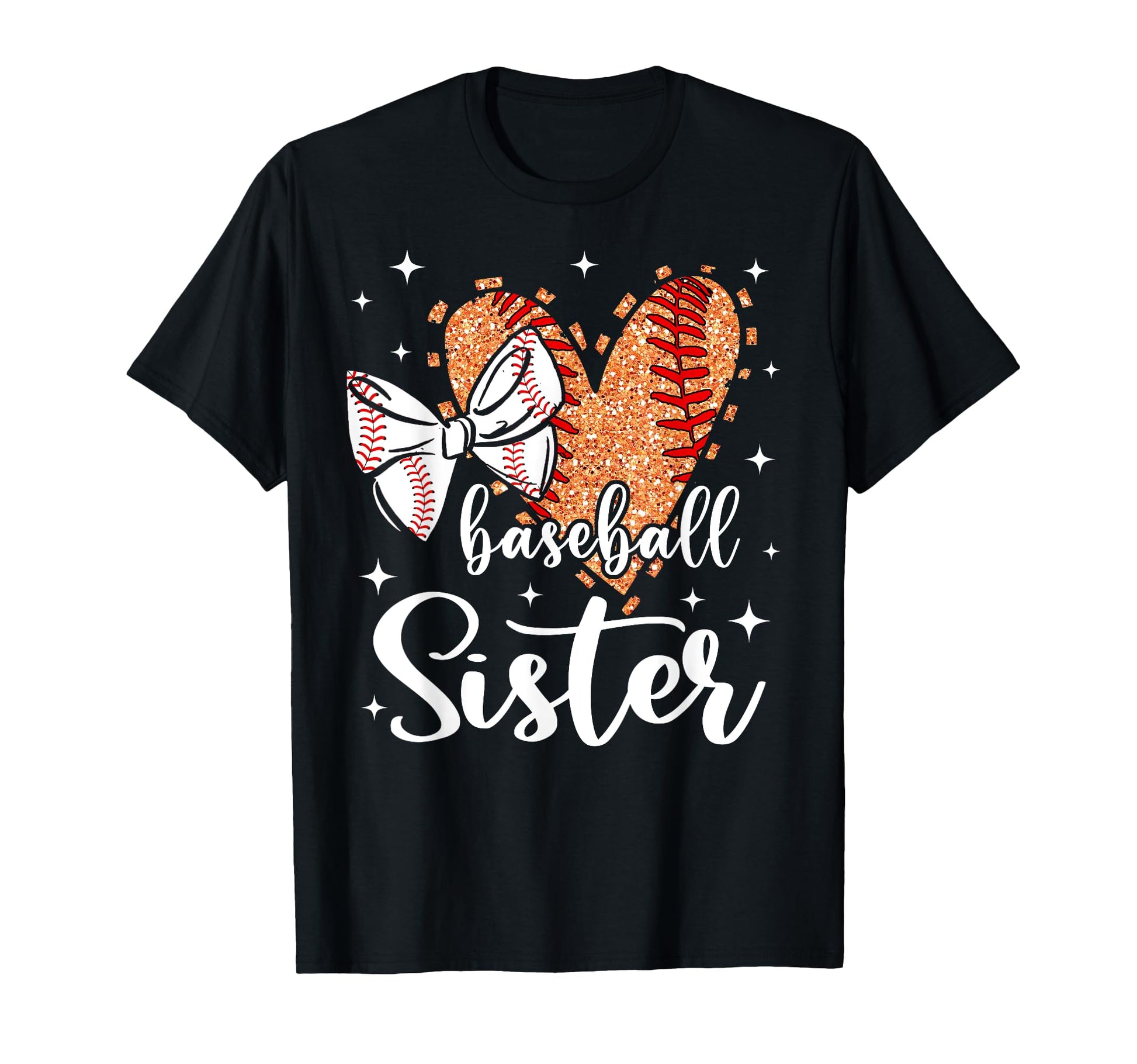 Baseball Sister Coquette Bow And T-Shirt - Custom Art Print for Adults - T-Shirt, Sweatshirt, Hoodie