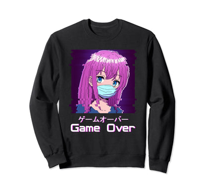 Game Over Japanese Vaporwave Sweatshirt - Streetwear Style Unisex - T-Shirt, Sweatshirt, Hoodie