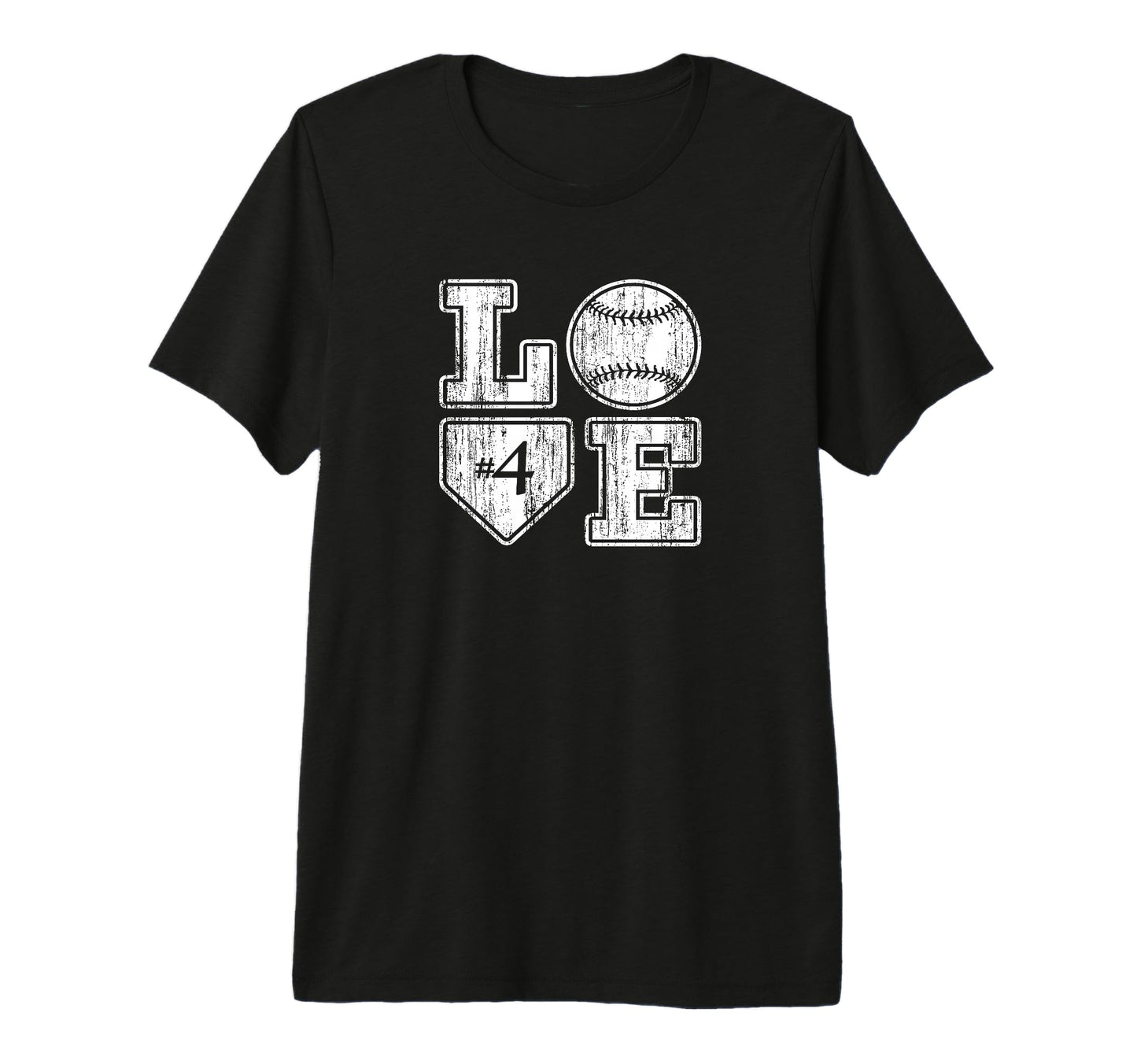 Love Baseball Softball Mom Distressed T-Shirt - Minimalist Print Unisex - T-Shirt, Sweatshirt, Hoodie