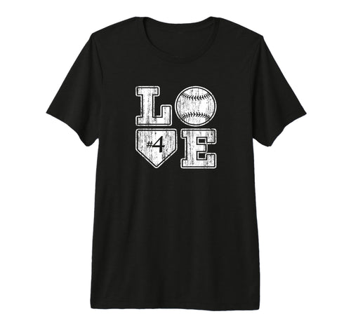 Love Baseball Softball Mom Distressed T-Shirt - Minimalist Print Unisex - T-Shirt, Sweatshirt, Hoodie