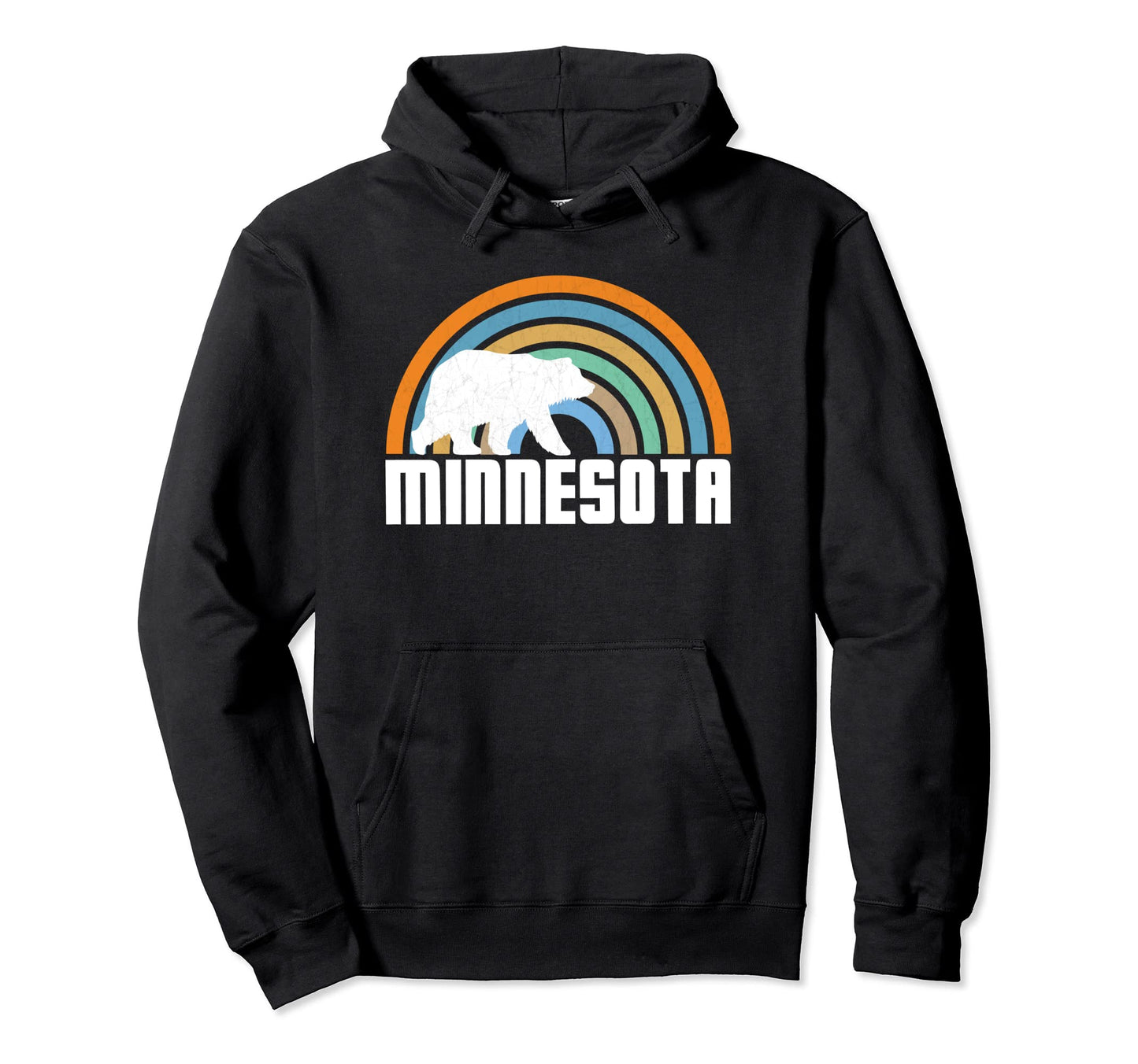 Minnesota Rainbow Bear Minnesota Bear Hoodie - Trendy Graphic for Adults - T-Shirt, Sweatshirt, Hoodie
