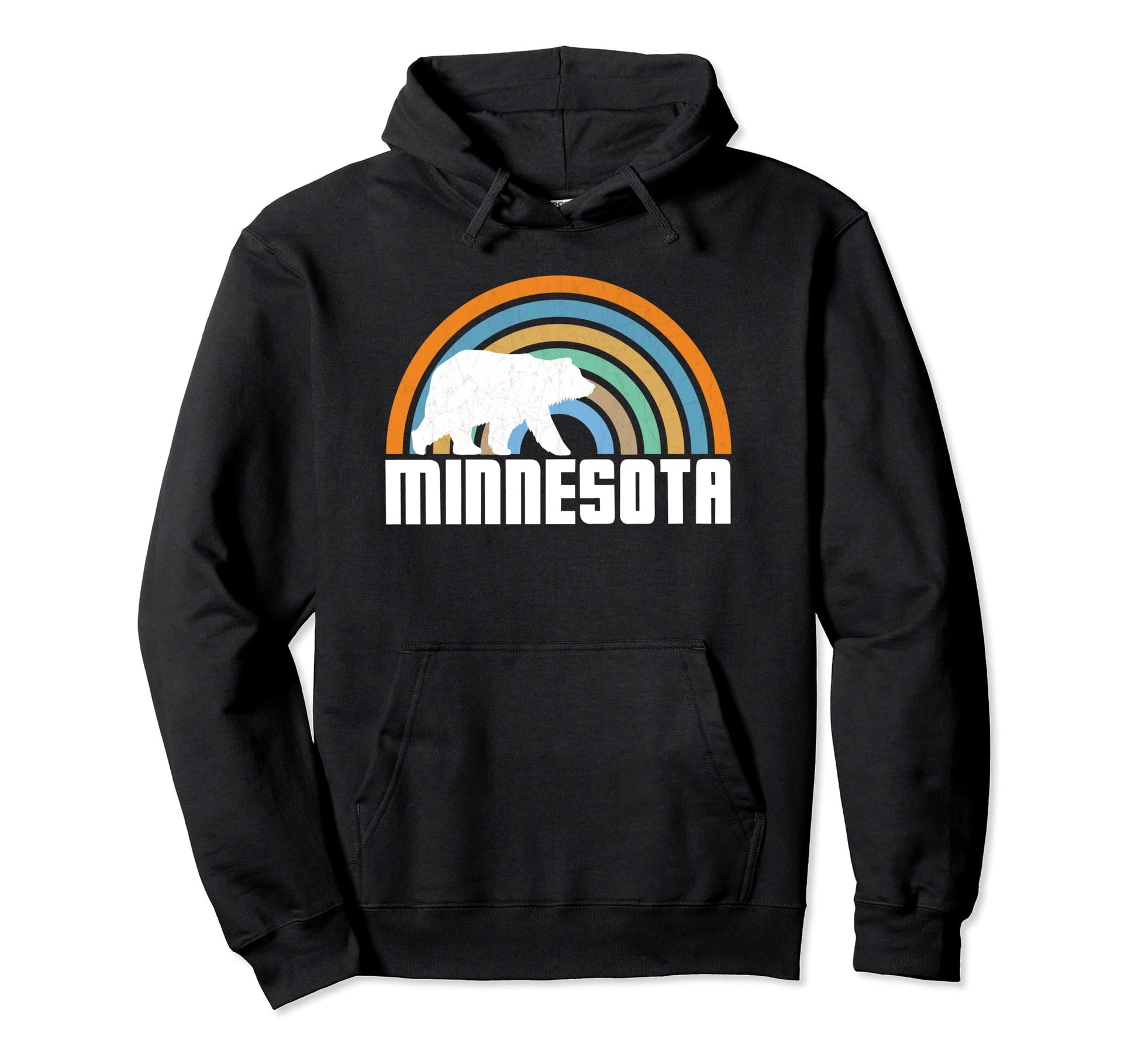 Minnesota Rainbow Bear Minnesota Bear Hoodie - Trendy Graphic for Adults - T-Shirt, Sweatshirt, Hoodie