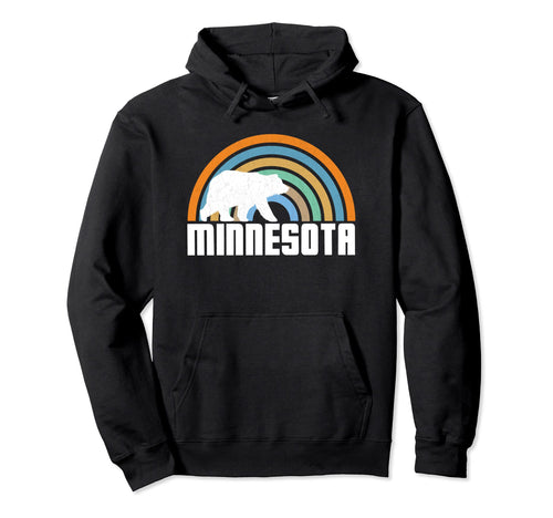 Minnesota Rainbow Bear Minnesota Bear Hoodie - Trendy Graphic for Adults - T-Shirt, Sweatshirt, Hoodie