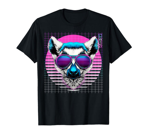 Lemur Sunglasses Ring Tailed T-Shirt - Novelty Apparel for Adults - T-Shirt, Sweatshirt, Hoodie