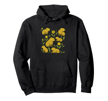 Capybara Nature Charm Forest Whimsy Hoodie - Casual Everyday Wear Men Women - T-Shirt, Sweatshirt, Hoodie