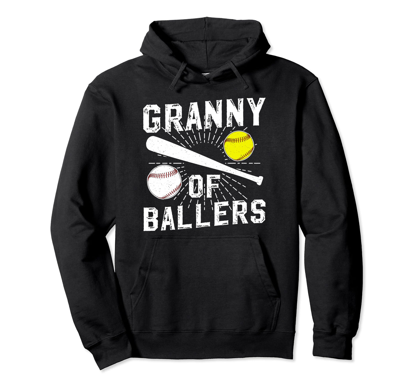 Granny Ballers Baseball Softball Granny Hoodie - Custom Art Print Unisex - T-Shirt, Sweatshirt, Hoodie