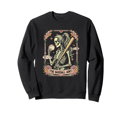 Baseball Player Aunt Mothers Day Sweatshirt - Custom Art Print for Adults - T-Shirt, Sweatshirt, Hoodie