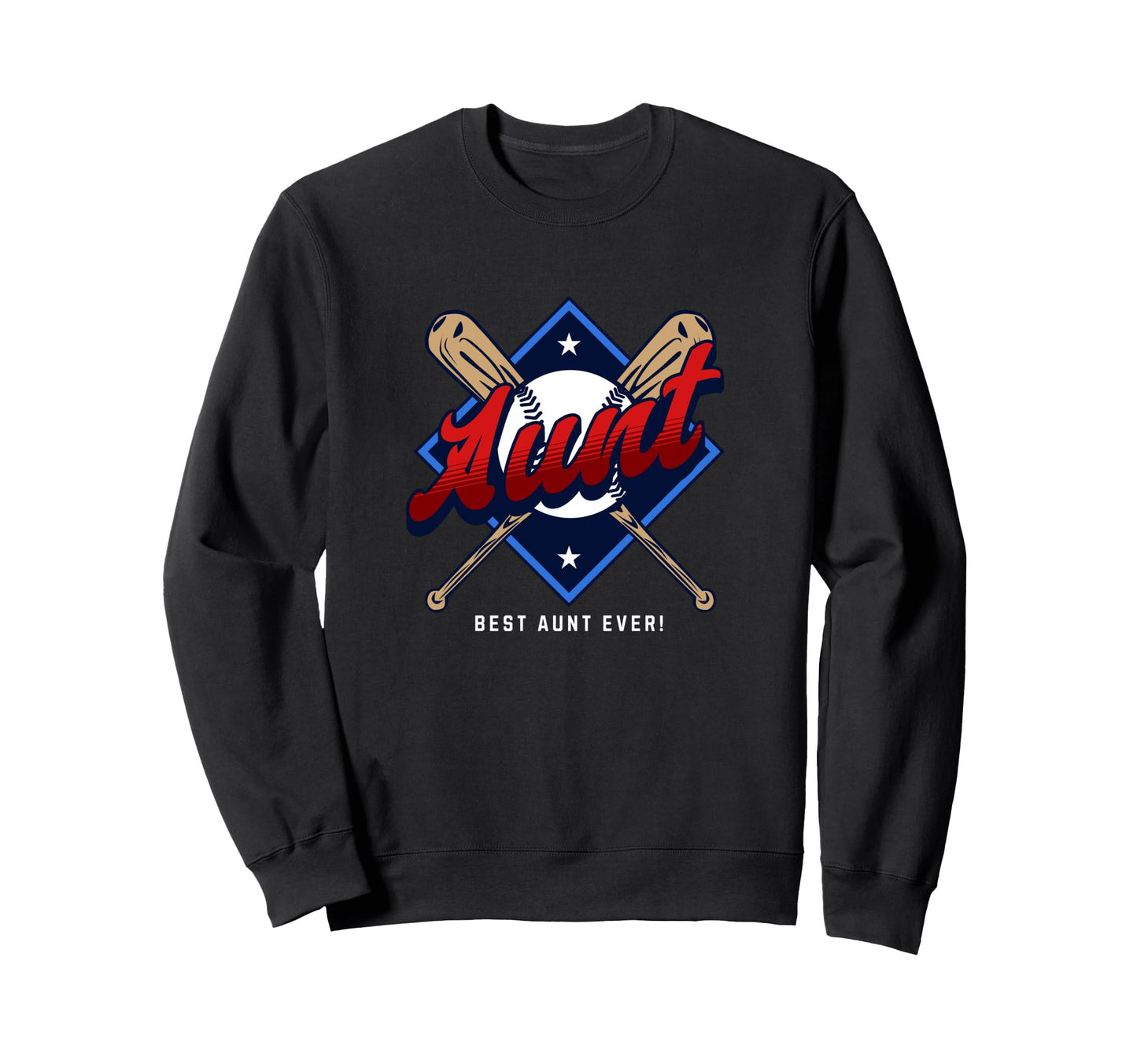 Baseball Aunt Baseball Supporter Sweatshirt - Custom Art Print Men Women - T-Shirt, Sweatshirt, Hoodie