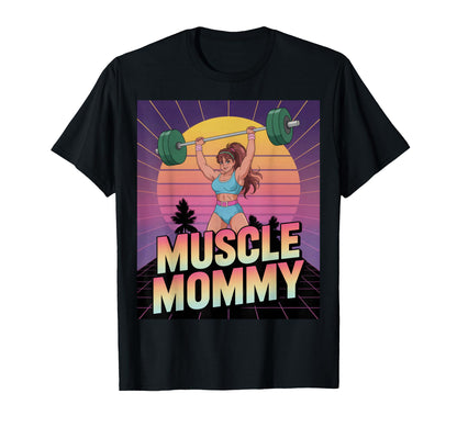 Anime Muscle Mommy Weightlifting Fitness T-Shirt - Minimalist Print Unisex - T-Shirt, Sweatshirt, Hoodie