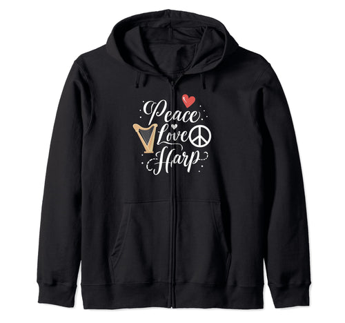 Loves Harp Playing Harp Designs Sweatshirt - Streetwear Style Men Women - T-Shirt, Sweatshirt, Hoodie