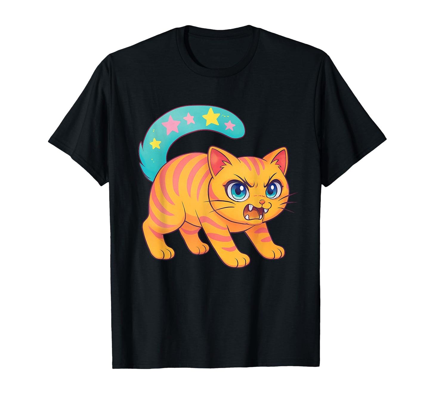 90S Y2K Scary Tomcat Cat Is Scared T-Shirt - Aesthetic Graphic for Adults - T-Shirt, Sweatshirt, Hoodie