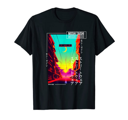 90S Synthwave Japanese Vaporwave Art Otaku T-Shirt - Trendy Graphic Unisex - T-Shirt, Sweatshirt, Hoodie