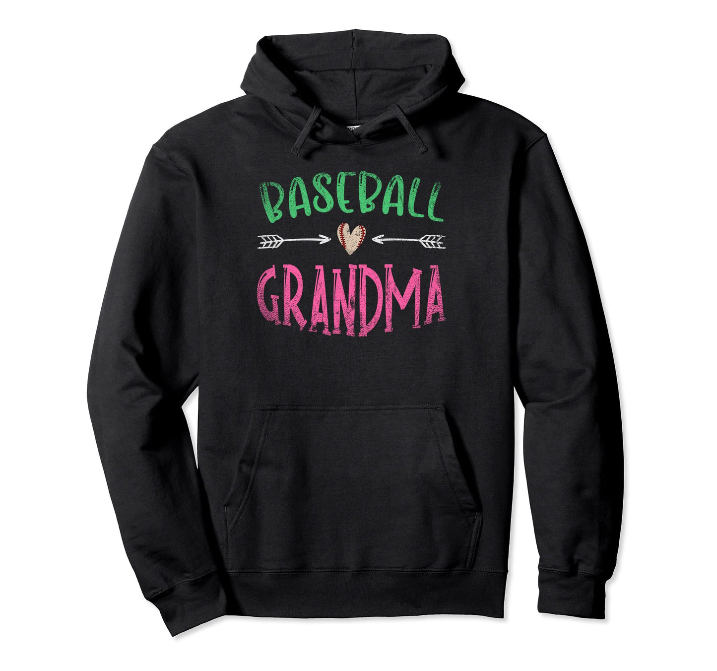 Baseball Grandma Baseball Player Mothers Hoodie - Unique Graphic Unisex - T-Shirt, Sweatshirt, Hoodie