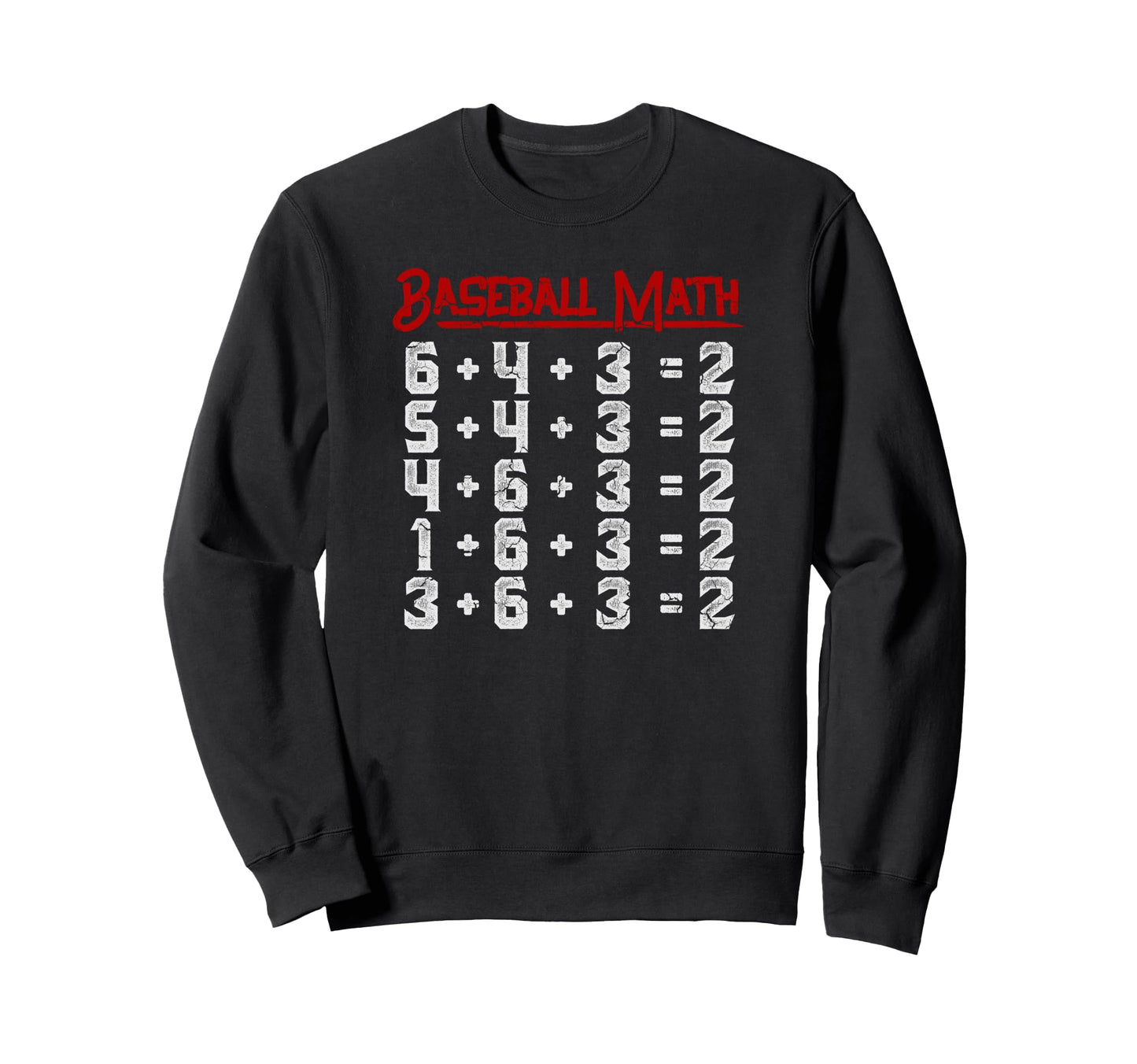 Baseball Math Double Play Funny Sweatshirt - Custom Art Print Unisex - T-Shirt, Sweatshirt, Hoodie