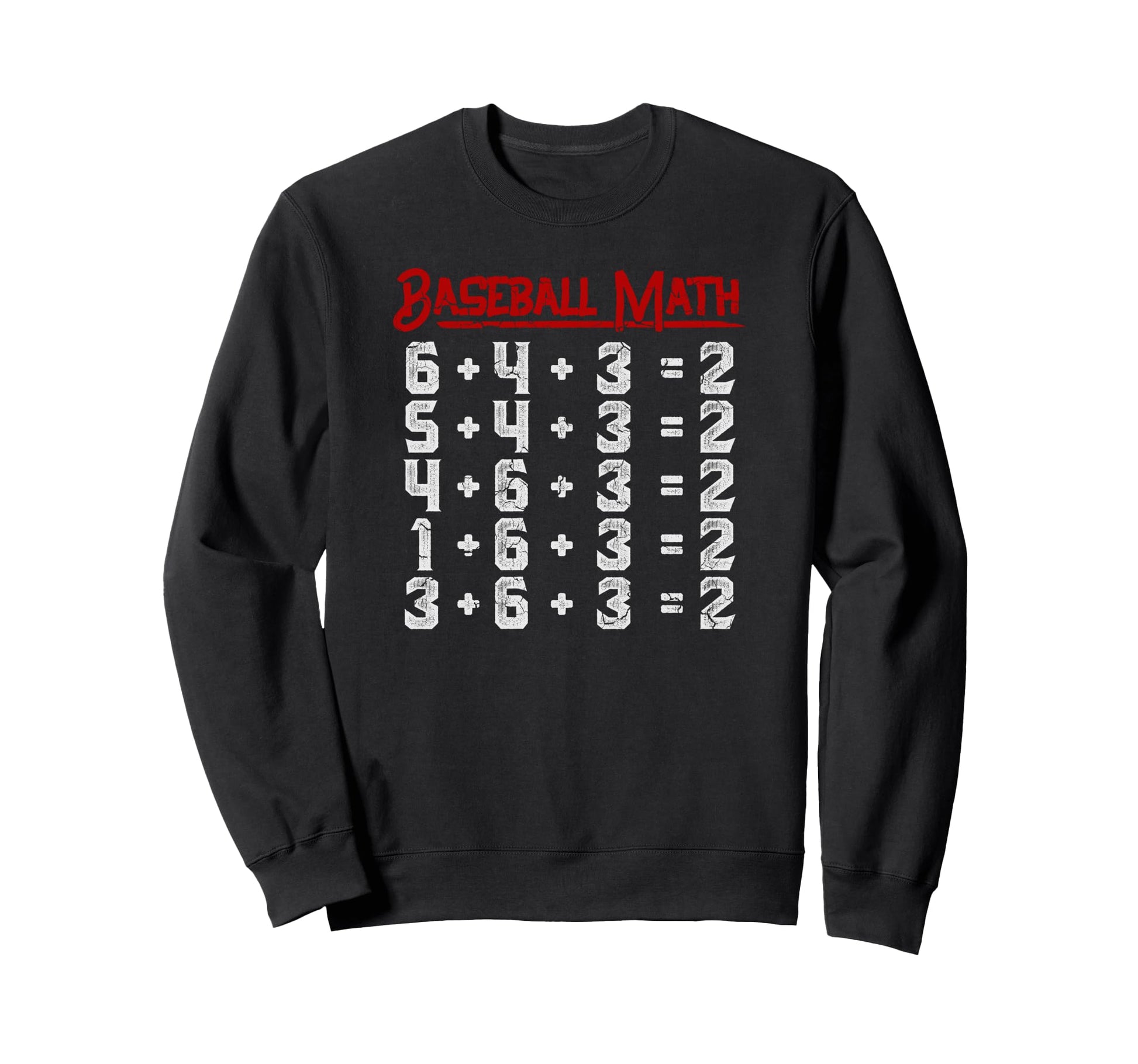 Baseball Math Double Play Funny Sweatshirt - Custom Art Print Unisex - T-Shirt, Sweatshirt, Hoodie