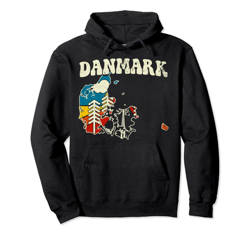 Denmark Danish Country Rainbow Danmark Map Hoodie - Custom Art Print Unisex - T-Shirt, Sweatshirt, Hoodie