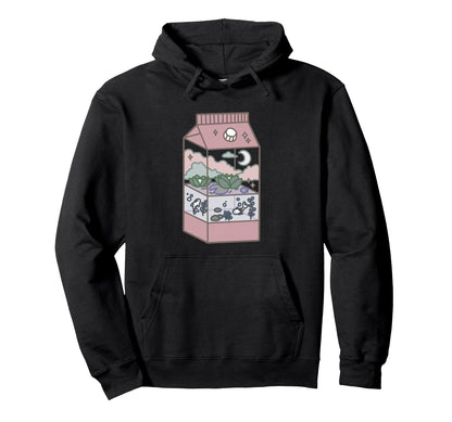 Japanese Aesthetic Milk Box Artwork Hoodie - Unique Graphic for Adults - T-Shirt, Sweatshirt, Hoodie