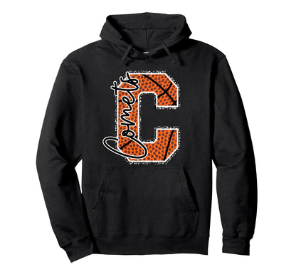 Comets Basketball Letter Bball Mom Game Day Hoodie - Graphic Print Unisex - T-Shirt, Sweatshirt, Hoodie