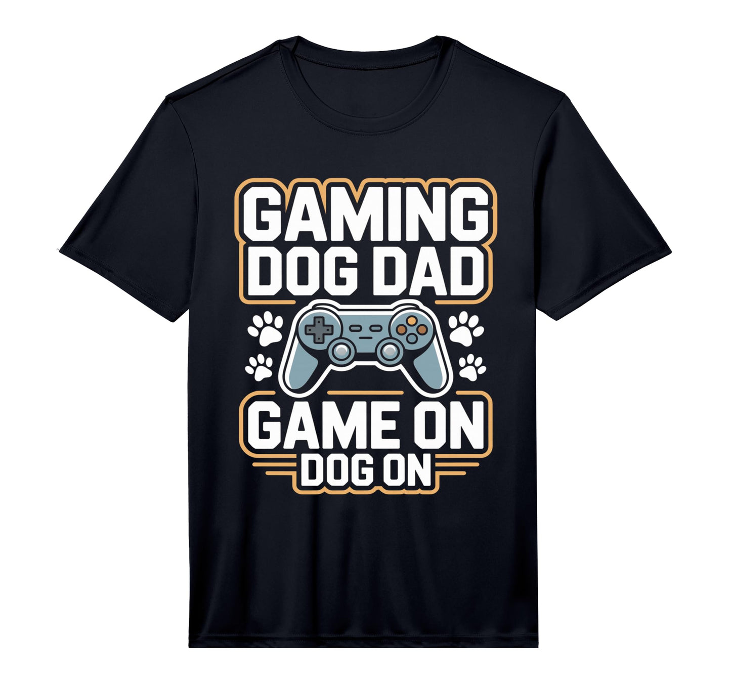 Mens Funny Gaming Dog Dad Game Dog T-Shirt - Custom Art Print for Adults - T-Shirt, Sweatshirt, Hoodie