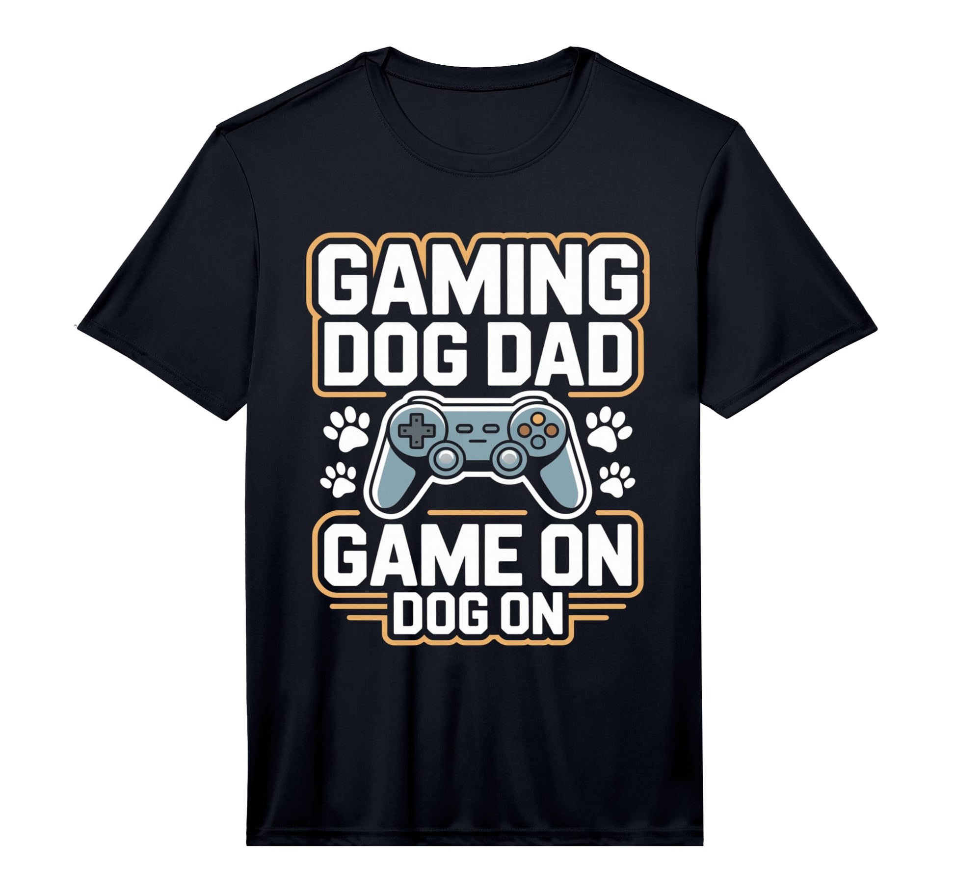 Mens Funny Gaming Dog Dad Game Dog T-Shirt - Custom Art Print for Adults - T-Shirt, Sweatshirt, Hoodie
