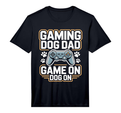 Mens Funny Gaming Dog Dad Game Dog T-Shirt - Custom Art Print for Adults - T-Shirt, Sweatshirt, Hoodie