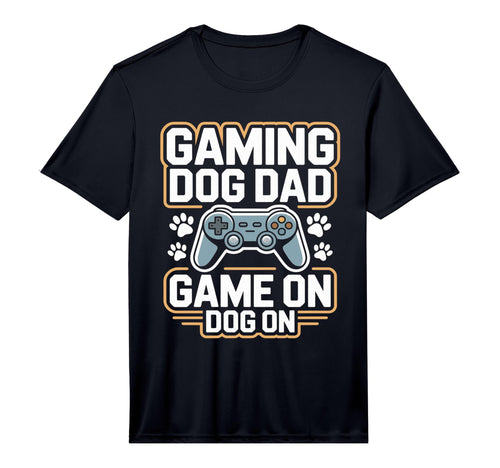 Mens Funny Gaming Dog Dad Game Dog T-Shirt - Custom Art Print for Adults - T-Shirt, Sweatshirt, Hoodie