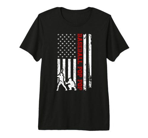 Mens Baseball Pop Pop Us Flag Pop Pop T-Shirt - Graphic Print for Adults - T-Shirt, Sweatshirt, Hoodie