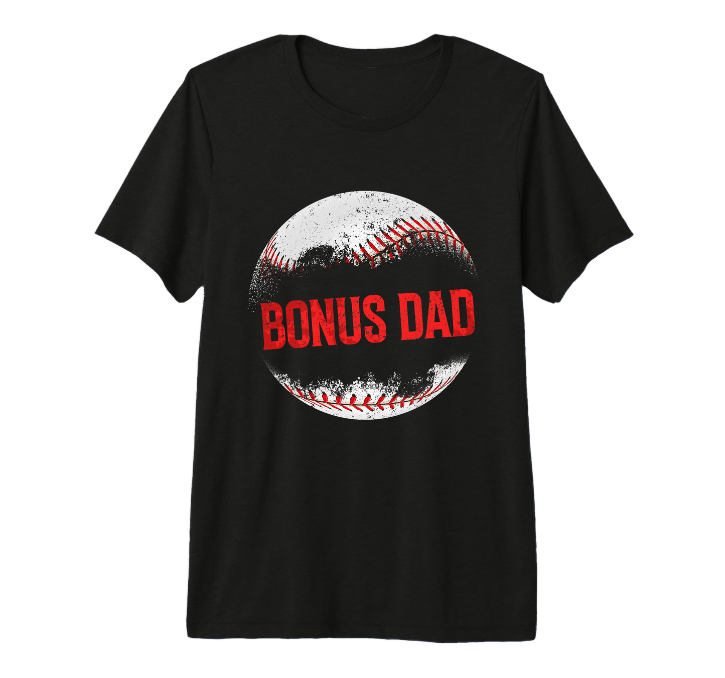 Mens Baseball Bonus Dad Happy Fathers T-Shirt - Graphic Print for Adults - T-Shirt, Sweatshirt, Hoodie