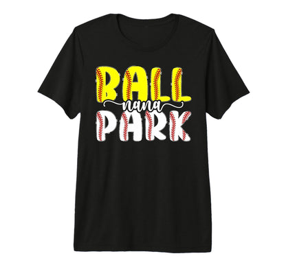 Ballpark Nana Grandma Softball T-Shirt - Minimalist Print Men Women - T-Shirt, Sweatshirt, Hoodie