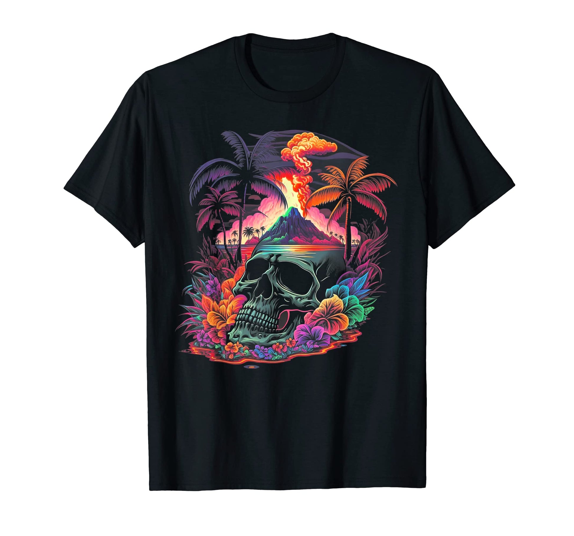 Palm Tree Tropical 80S Beach 70S T-Shirt - Aesthetic Graphic Men Women - T-Shirt, Sweatshirt, Hoodie
