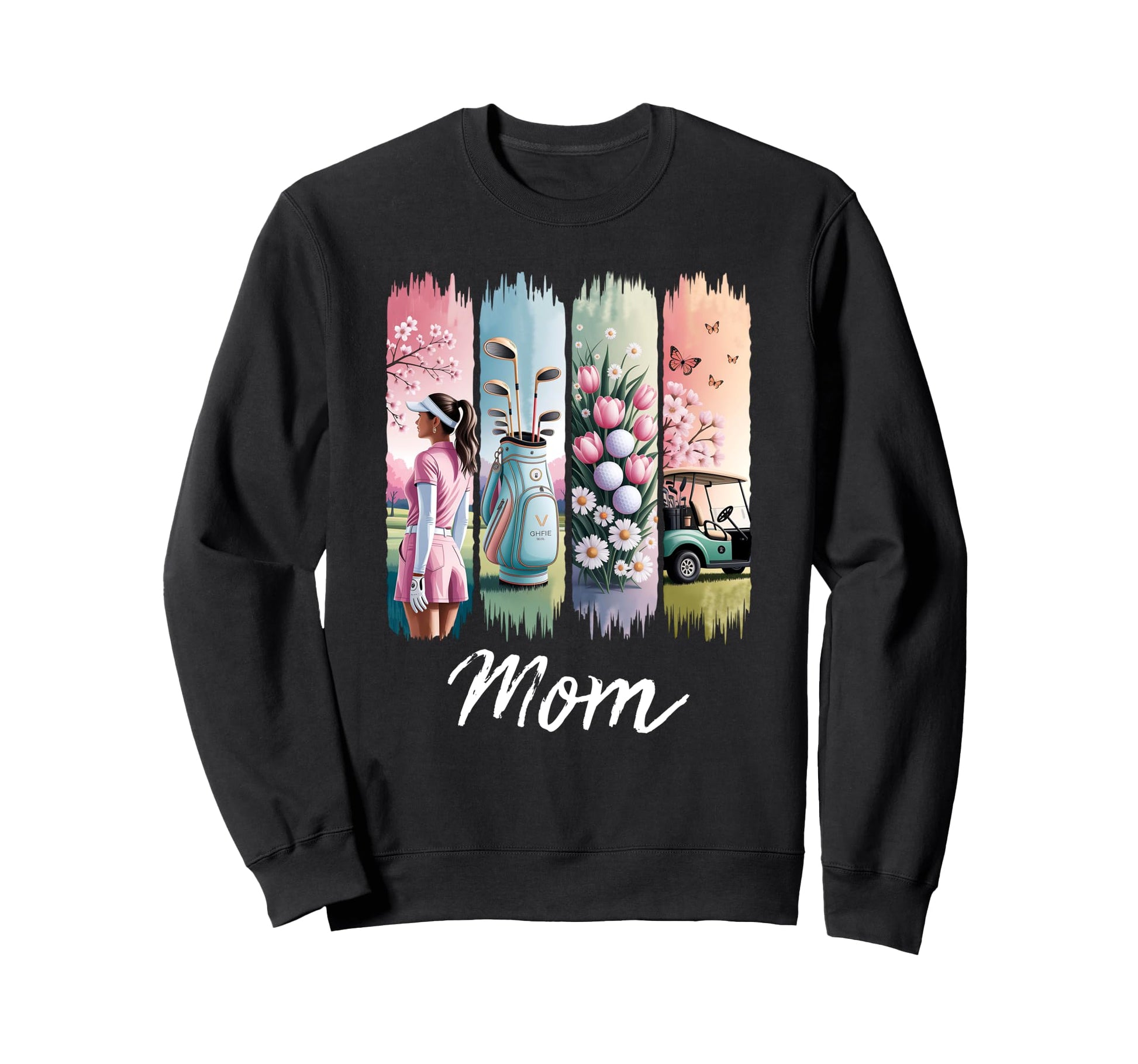 Golf Coquette Bow Golf Ball Mom Game Sweatshirt - Unique Graphic Men Women - T-Shirt, Sweatshirt, Hoodie