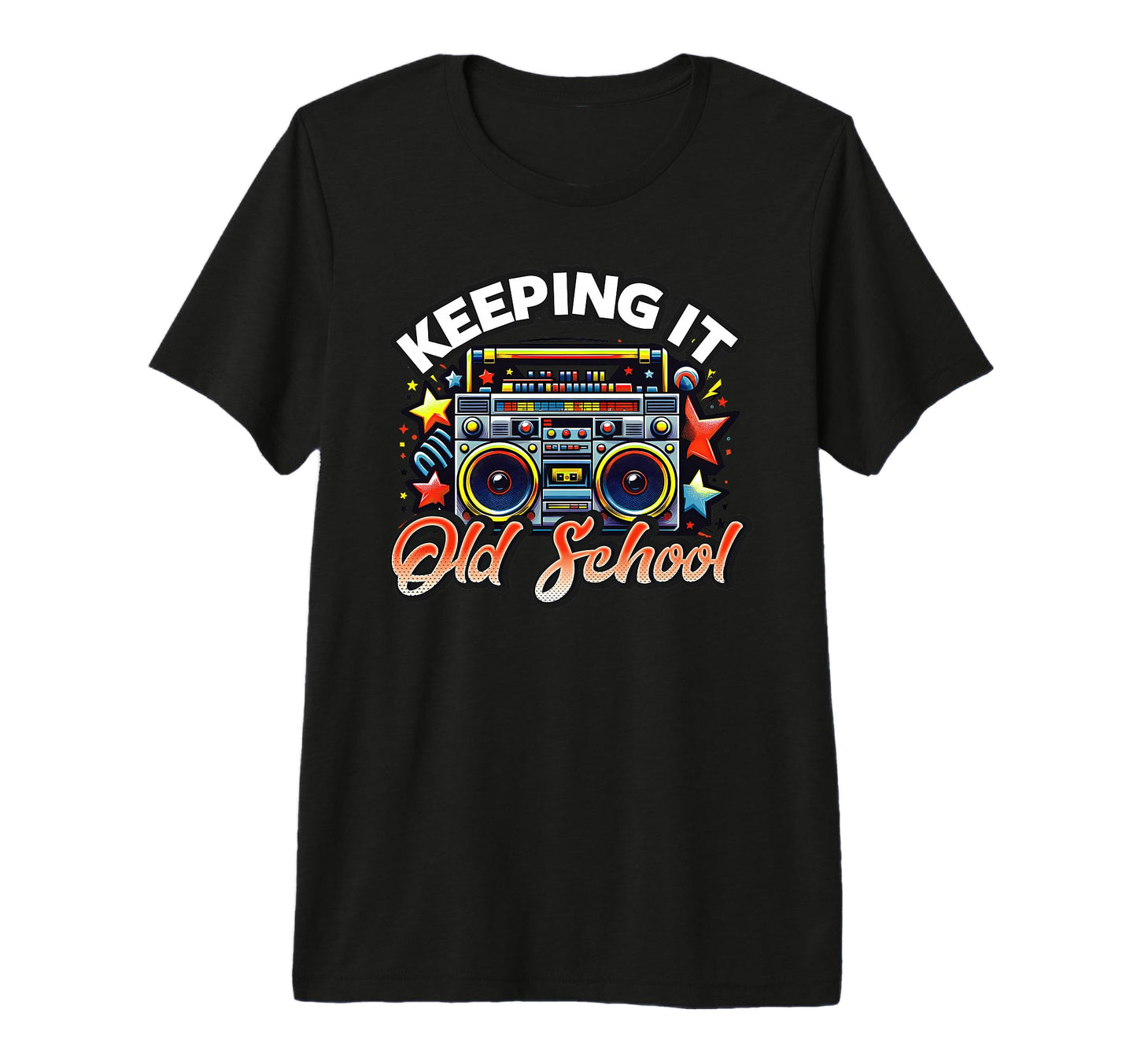 80S And 90S Hip Hop And Rock Boombox T-Shirt - Trendy Graphic for Adults - T-Shirt, Sweatshirt, Hoodie