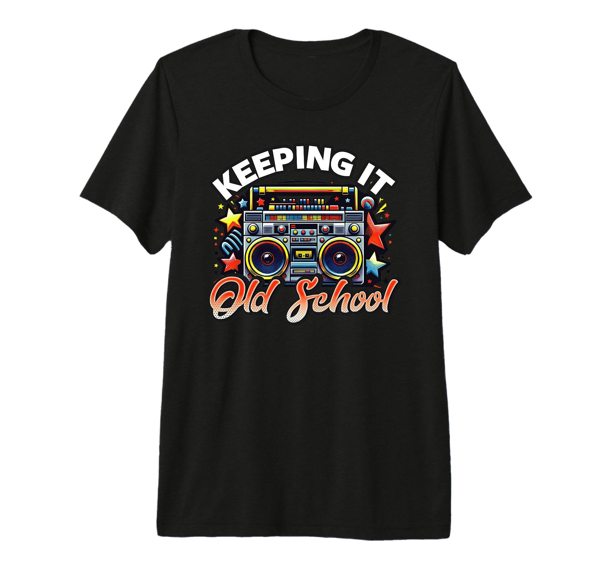 80S And 90S Hip Hop And Rock Boombox T-Shirt - Trendy Graphic for Adults - T-Shirt, Sweatshirt, Hoodie
