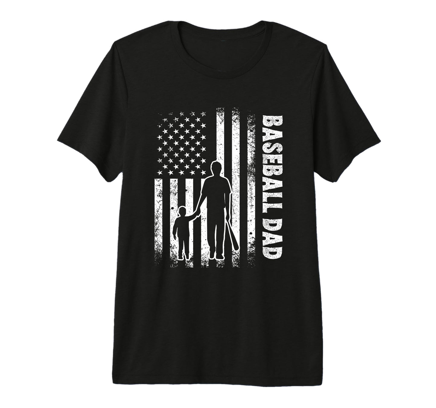 Baseball Dad Funny American Usa Flag 4Th T-Shirt - Graphic Print Men Women - T-Shirt, Sweatshirt, Hoodie